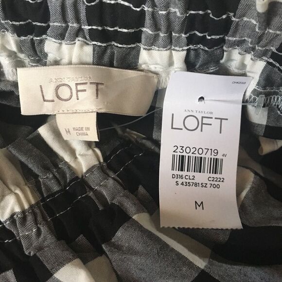 NWT Loft off shoulder plaid dress. Medium - Picture 2 of 4